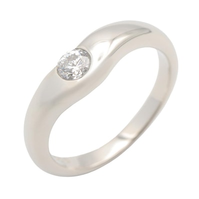 ティファニー TIFFANY&CO カーブドバンド リング 1PD リング・指輪 ジュエリー Pt950プラチナ ダイヤモンド レディース クリア系 / シルバー系 【中古】
