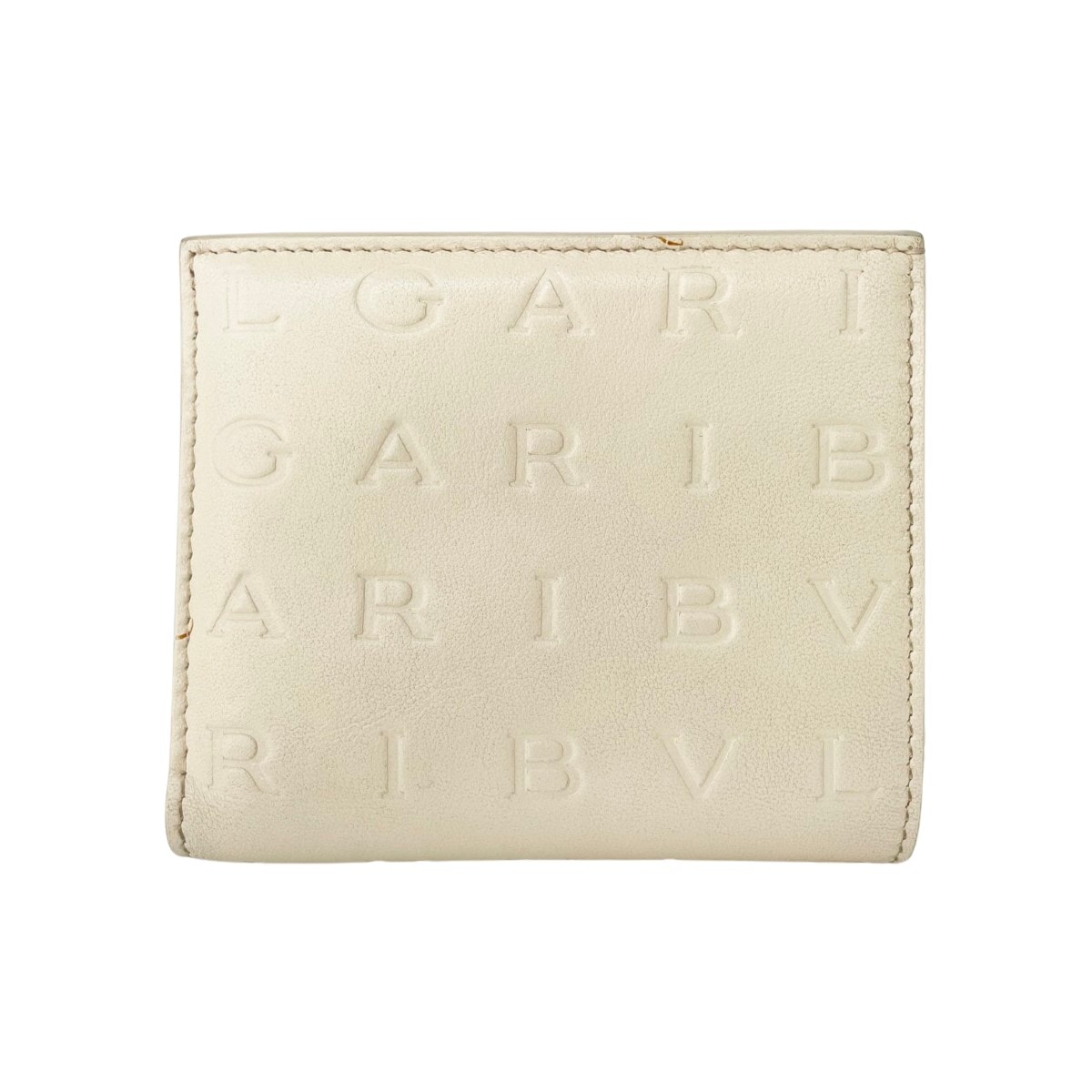 BVLGARI ブルガリ 二つ折り財布 レディース ブルガリロゴ インフィニートゥム コンパクトウォレット アイボリー×ピンク