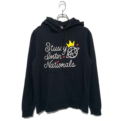 STUSSY International Logo Hoodie Black