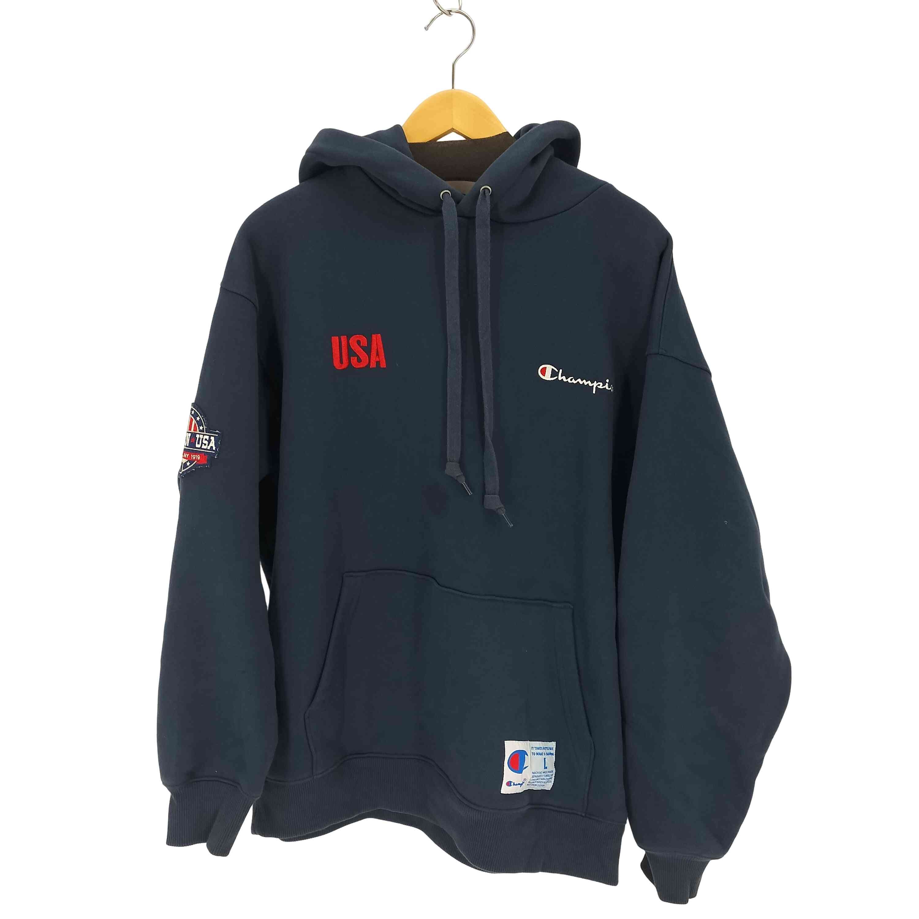 オーバーサイズ 裏起毛ブランドロゴ刺繍プルオーバーパーカー【1142179739165】