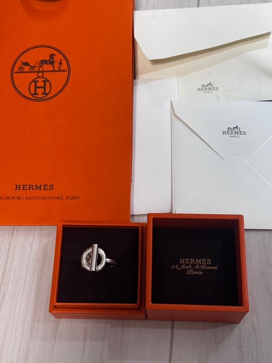 Hermes Croisette Ring GM Large Model "Silver"