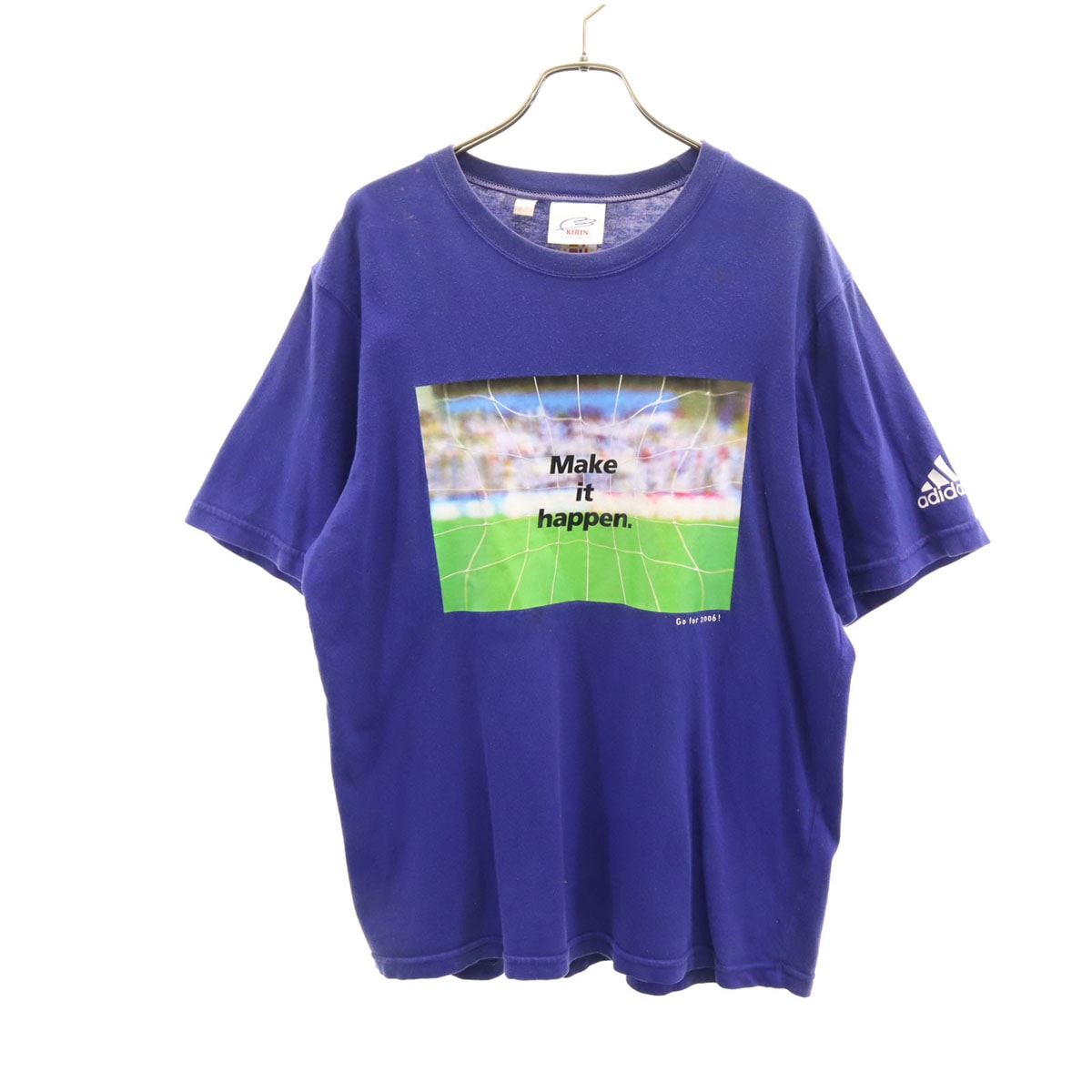 adidas アディダス KIRIN キリン コラボ 半袖 Tシャツ L パープル系 日本代表 応援