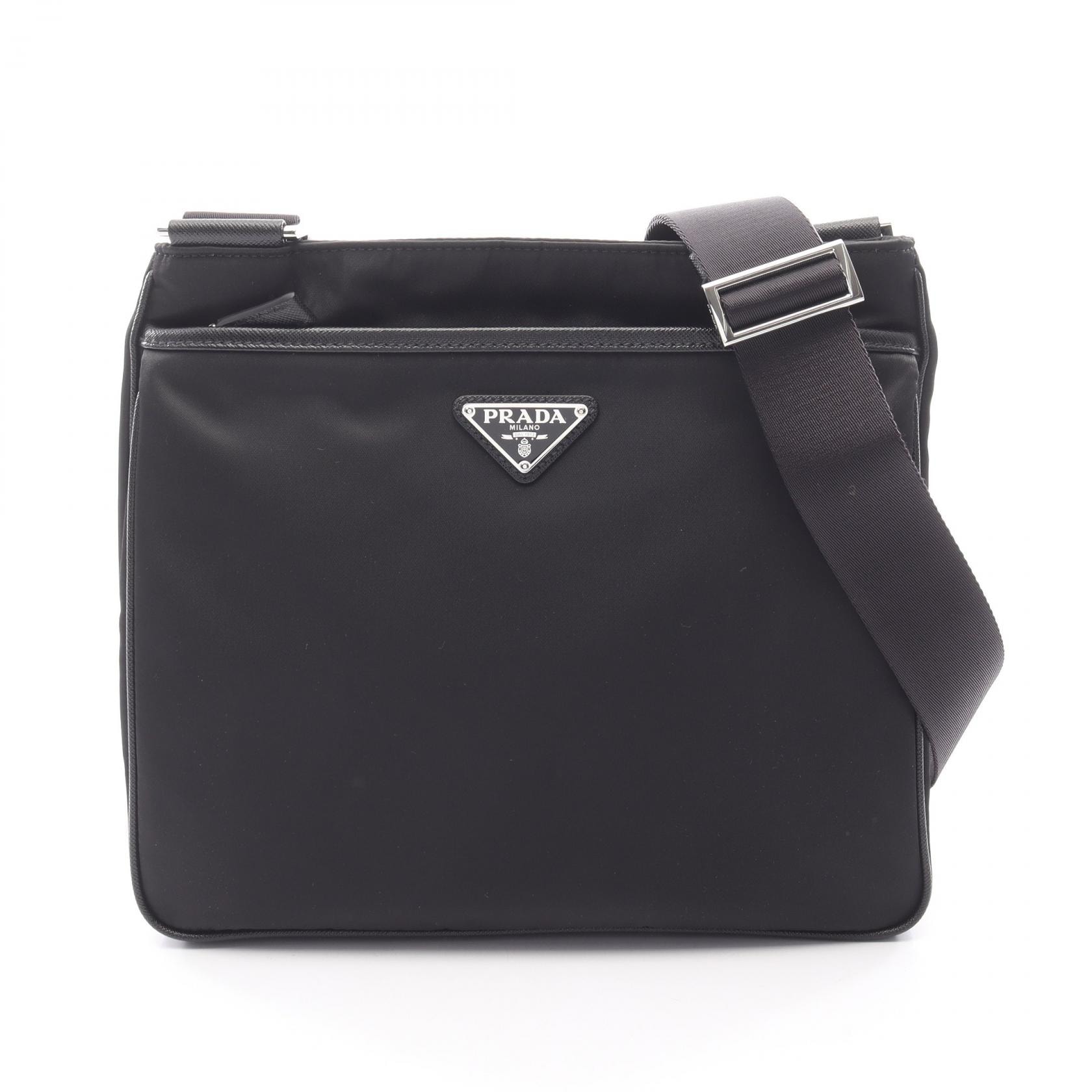 プラダ PRADA Re-Nylon ショルダーバッグ バッグ ナイロン サフィアーノレザー レディース ブラック系 2VH1182DMHF0002 【新品】