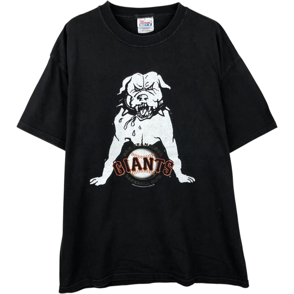 古着 00年代 ヘインズ Hanes BEEFY-T MLB SAN FRANCISCO GIANTS サンフランシスコジャイアンツスポーツプリントTシャツ メンズL相当/eaa638888