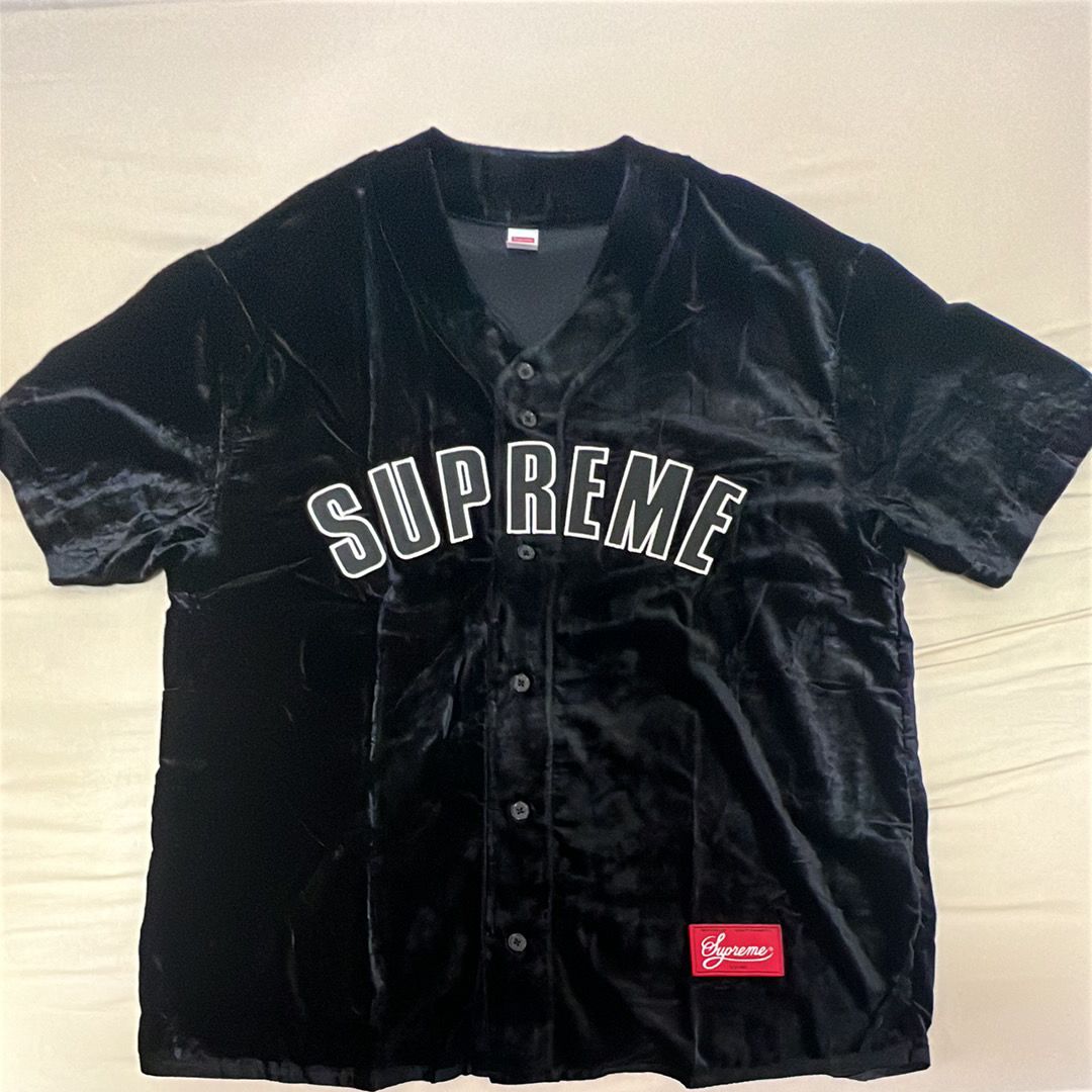 Supreme Velvet Baseball Jersey 