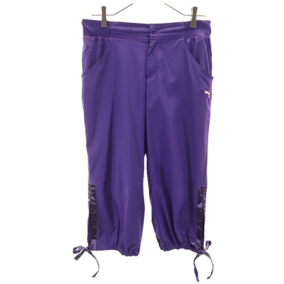PUMA プーマ クロップドパンツ L パープル
