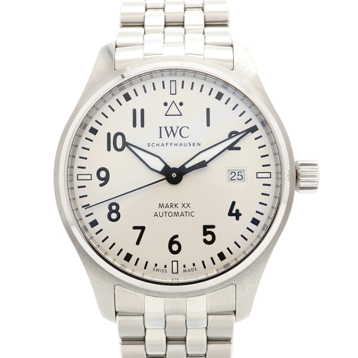 【6wcb0141】IWC アイダブリューシー シャフハウゼン パイロット IW328208 シルバー文字盤【中古】腕時計 メンズ