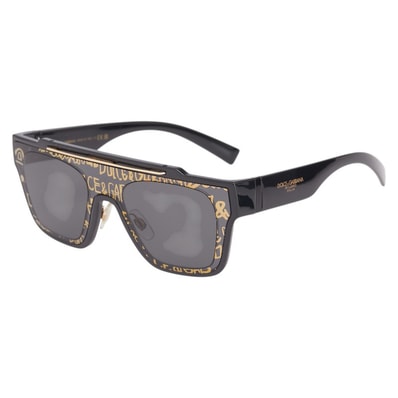 ドルチェアンドガッバーナ サングラス スクエア DG6125 3277/87 ブラック プラスチック メンズ DOLCE&GABBANA 【中古】