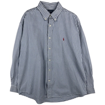 古着 ラルフローレン Ralph Lauren BLAKE ギンガムチェック 長袖 ボタンダウンチェックシャツ メンズXXL相当/eaa607074