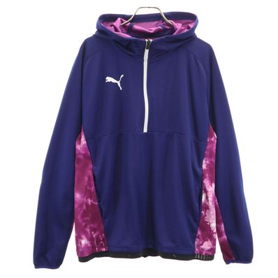 PUMA プーマ トレーニング 長袖 ハーフジップ ウェア M パープル