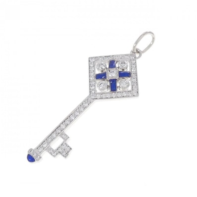 ティファニー チェッカーボード キー ペンダント