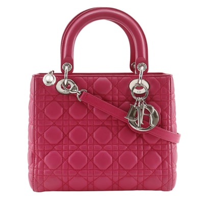 クリスチャンディオール レディディオール カナージュ ミディアム 2WAYショル