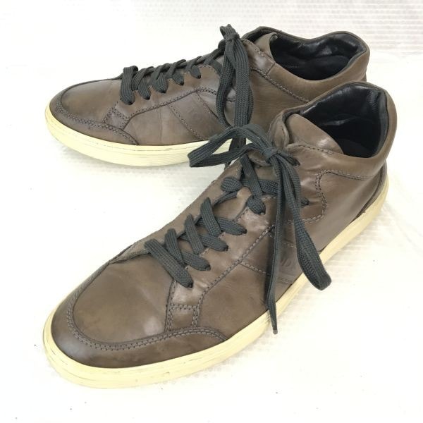 イタリア製★TOD’S/トッズ★レザースニーカー【8/26.5-27.0/茶/brown】sneakers/Shoes/trainers◆bQ-450