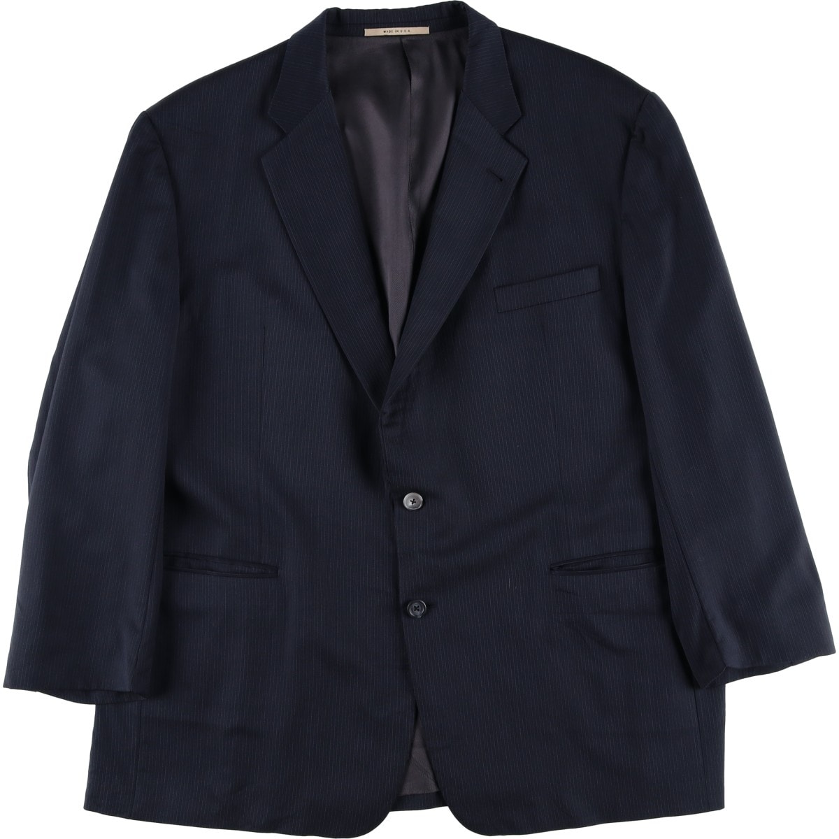 古着 バーバリー Burberry's BURBERRY LONDON ストライプ柄 ウールテーラードジャケット USA製 メンズXL相当/evb033275