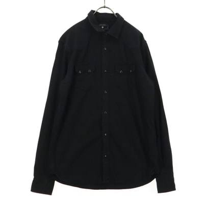 ZARA MAN ザラマン 長袖 コットンシャツ M ブラック