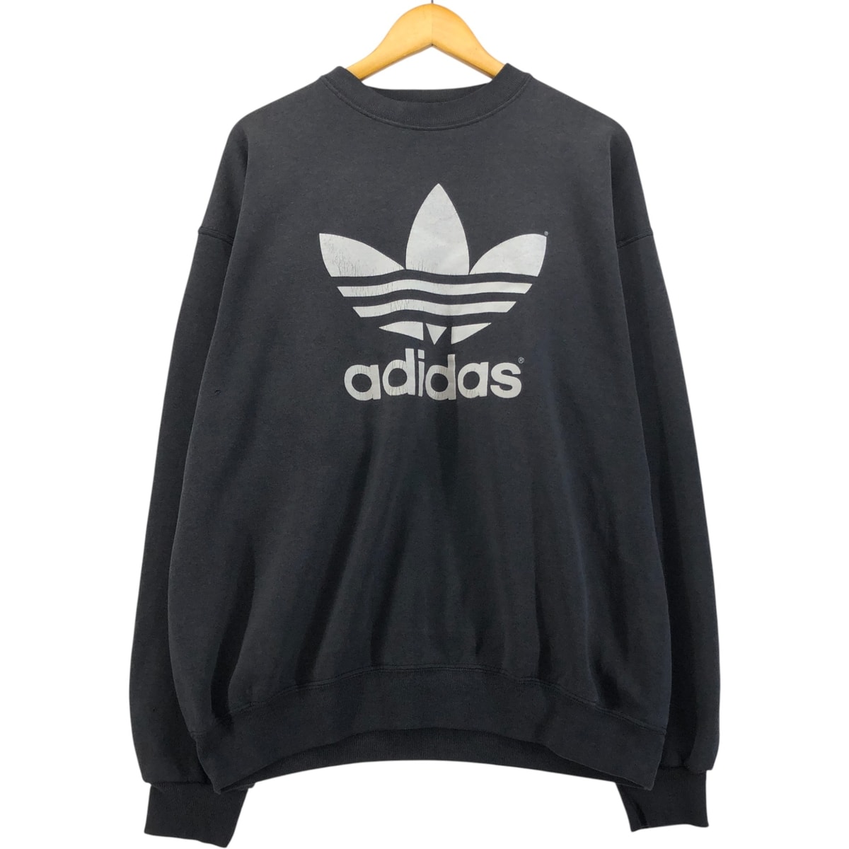 古着 80年代 アディダス adidas ロゴスウェットシャツ トレーナー USA製 メンズXL相当 ヴィンテージ /eaa582919 【中古】 【250916】/eaa582919