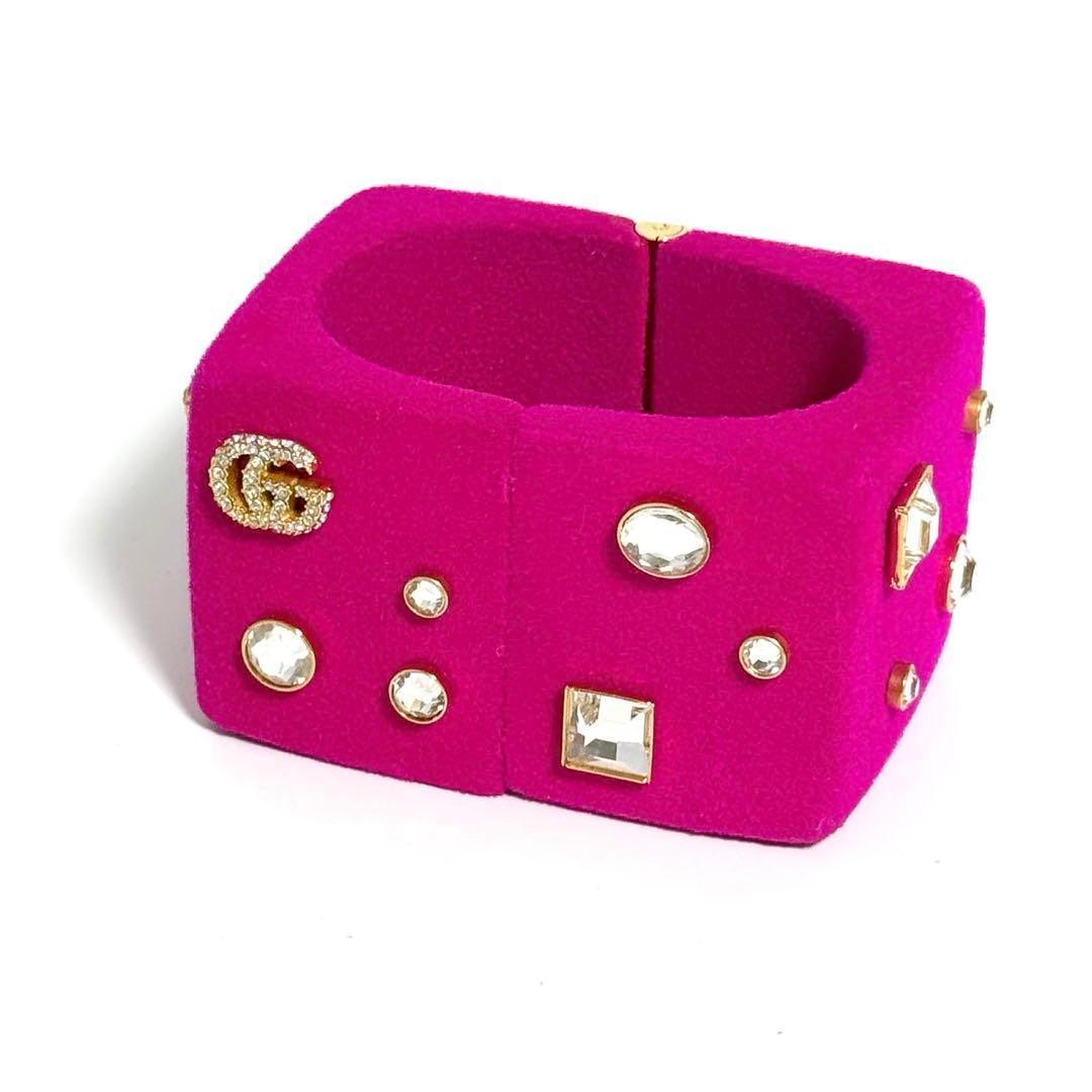 【定価10.7万・希少】グッチ レディース ビジュー ブレスレット バングル