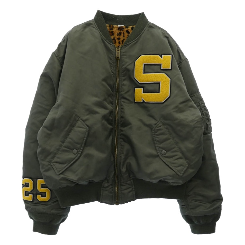 Supreme シュプリーム ミリタリージャケット 25SS × GOODENOUGH Reversible MA-1 グッドイナフ リバーシブル ボンバー ジャケット ブルゾン カーキ系 L【中古】
