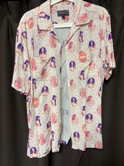 Supreme x HYSTERIC GLAMOUR Blurred Girls Rayon S/S Shirt "Ivory"