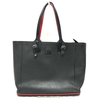 クリスチャンルブタン Christian Louboutin ロゴ 肩掛けバッグ トートバッグ レザー ブラック