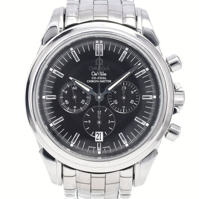 オメガ OMEGA 4541.50 デビル ブラック 自動巻き メンズ 良品 箱付き 腕時計 Q#149062