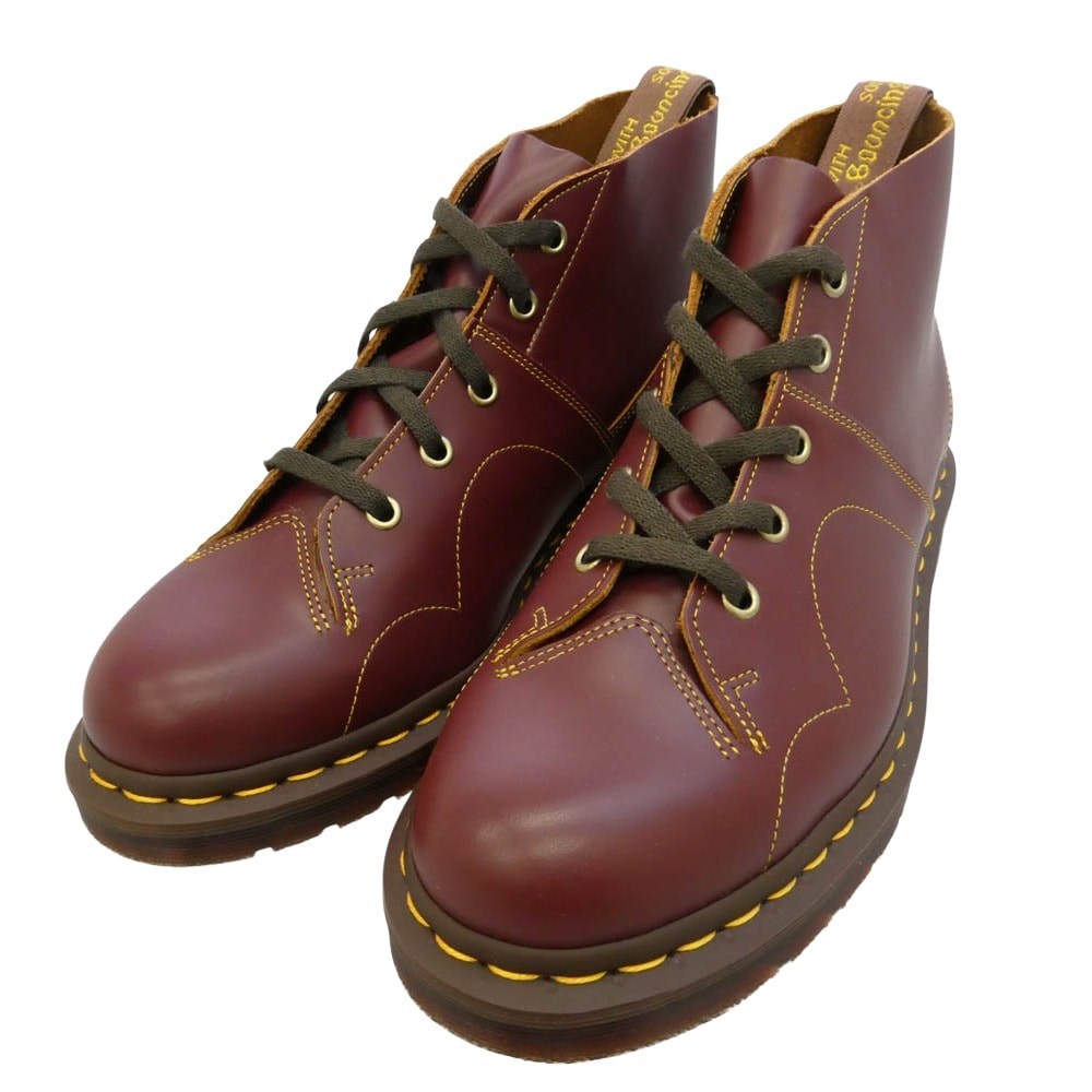 Dr.Martens ドクターマーチン ブーツ 16054601 CHURCH チャーチ モンキーブーツ レザー ブーツ ワインレッド系 42【新古品】【未使用】【中古】