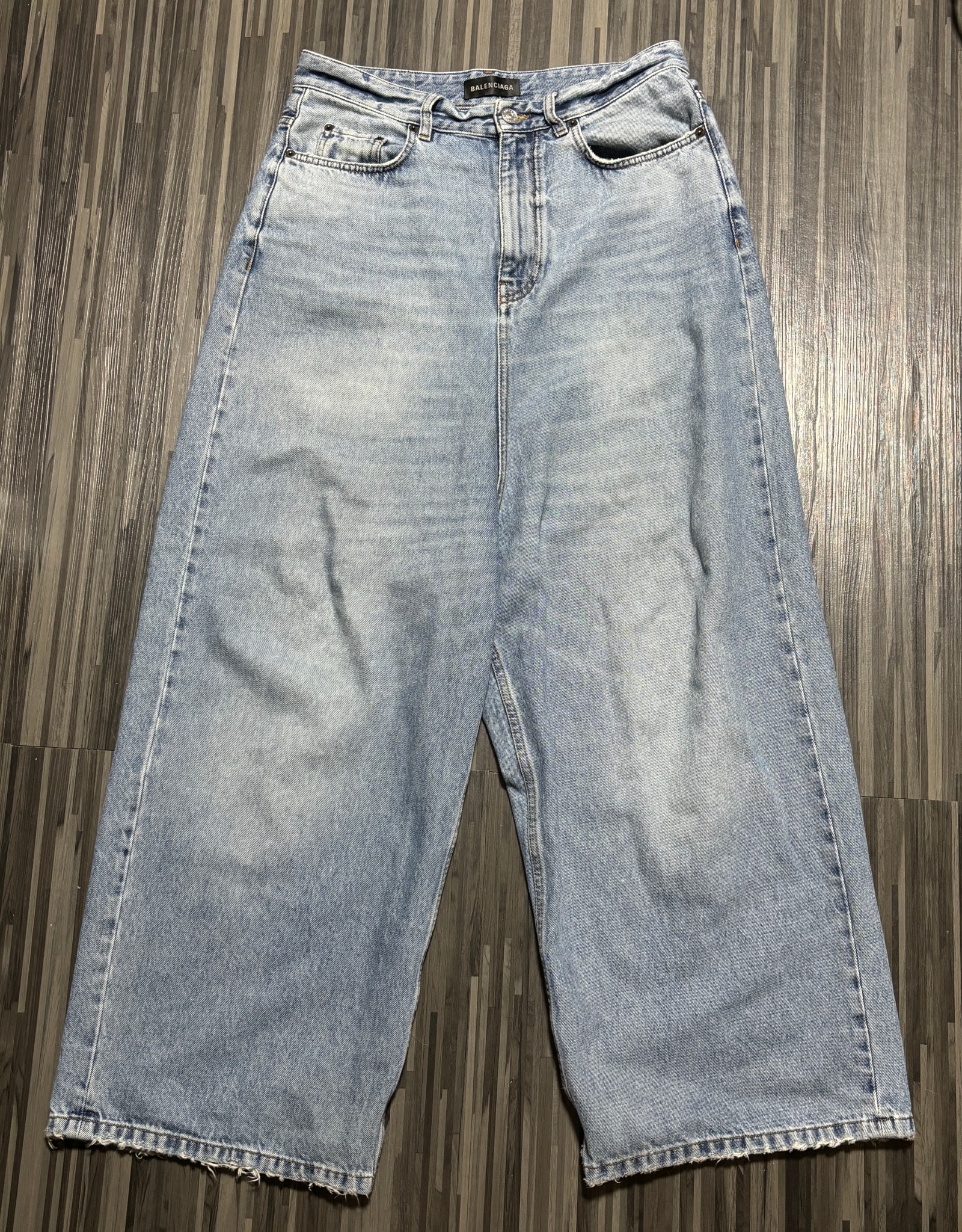 BALENCIAGA Women's Low Crotch Jeans "Light Indigo"