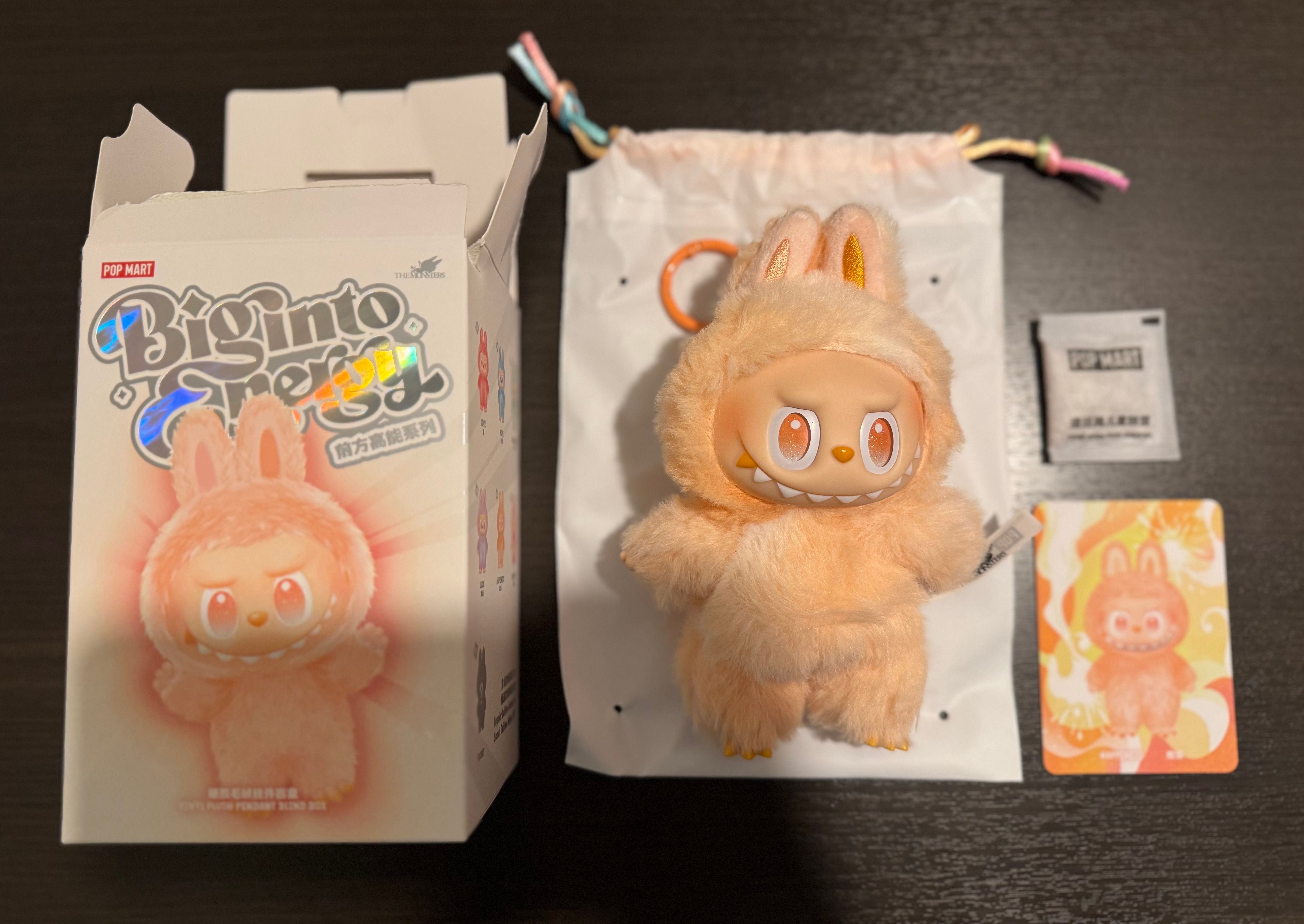 POP MART THE MONSTERS (LABUBU) Big into Energy Series Plush Pendant HAPPINESS