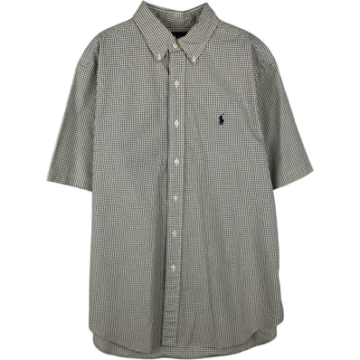 古着 ラルフローレン Ralph Lauren CLASSIC FIT クラシックフィット 半袖 ボタンダウン チェックシャツ メンズL相当/eaa643962