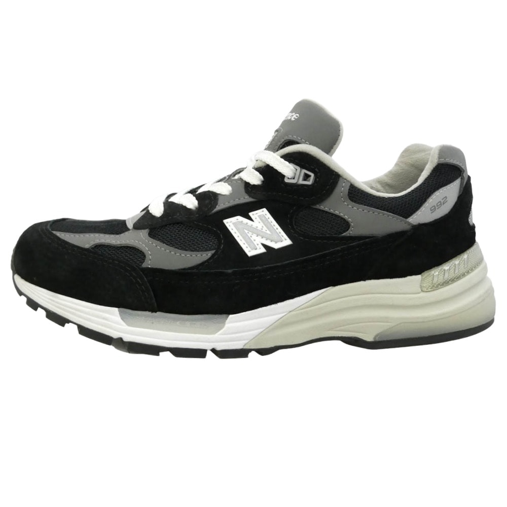 NEW BALANCE ニューバランス U992BK MADE in USA 992 Black ブラック スエード メッシュ スニーカー ブラック系 26cm【中古】