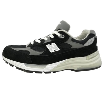 NEW BALANCE ニューバランス U992BK MADE in USA 992 Black ブラック スエード メッシュ スニーカー ブラック系 26cm【中古】