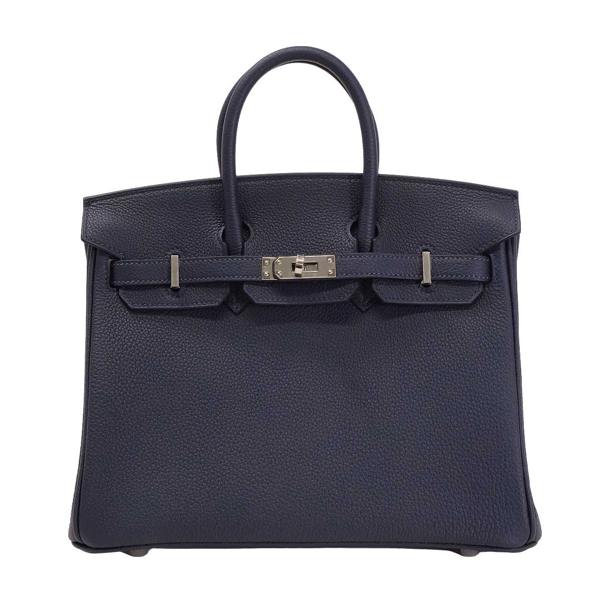 【恵比寿明治通り店】HERMES エルメス ハンドバッグ バーキン25 ブルーニュイ トゴ シルバー金具 K刻印 新品