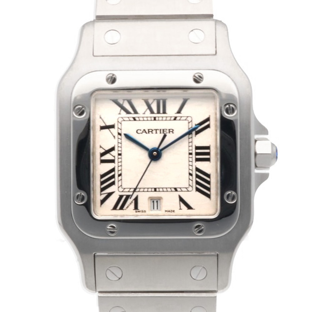 カルティエ サントスガルベLM 腕時計 時計 ステンレススチール W20060D6  クオーツ メンズ 1年保証 CARTIER  中古