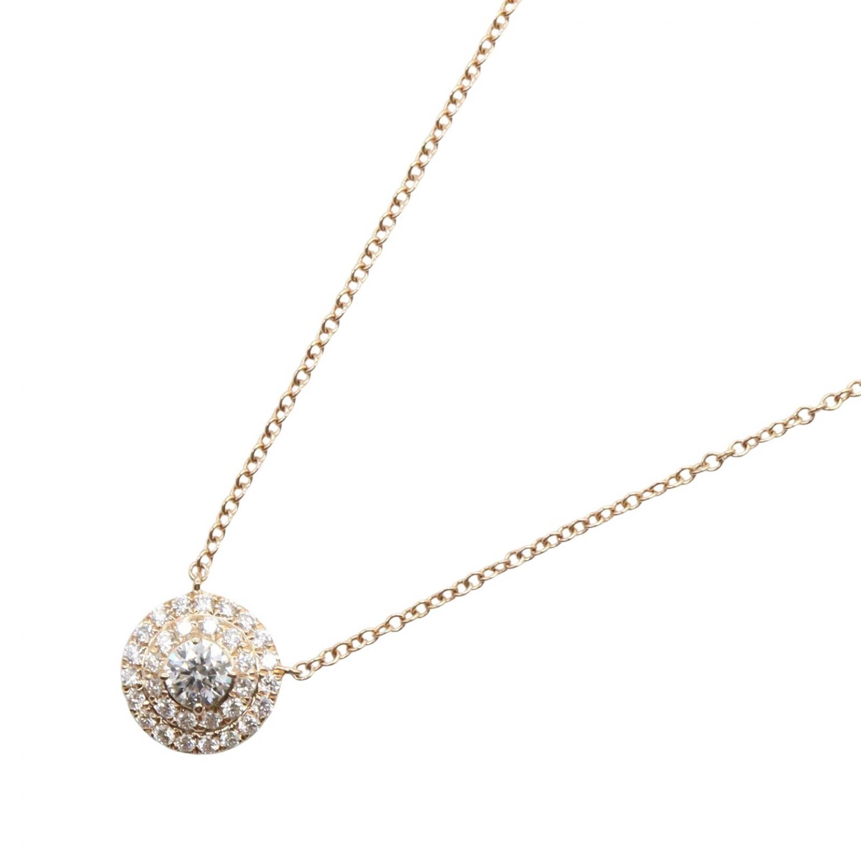 ティファニー TIFFANY&CO ソレスト ダイヤ ネックレス ネックレス ジュエリー K18PG(ピンクゴールド) ダイヤモンド レディース ゴールド系 / クリア系 【中古】