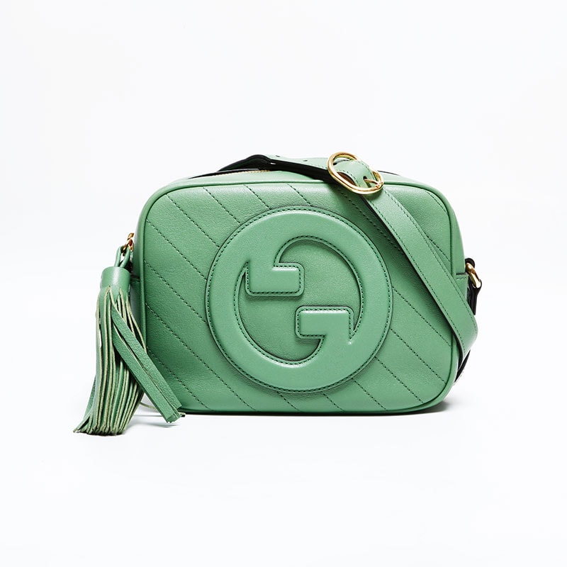 グッチ GUCCI レザー ブロンディ タッセル カメラ ショルダーバッグ【中古】