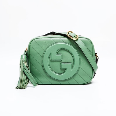 グッチ GUCCI レザー ブロンディ タッセル カメラ ショルダーバッグ【中古】