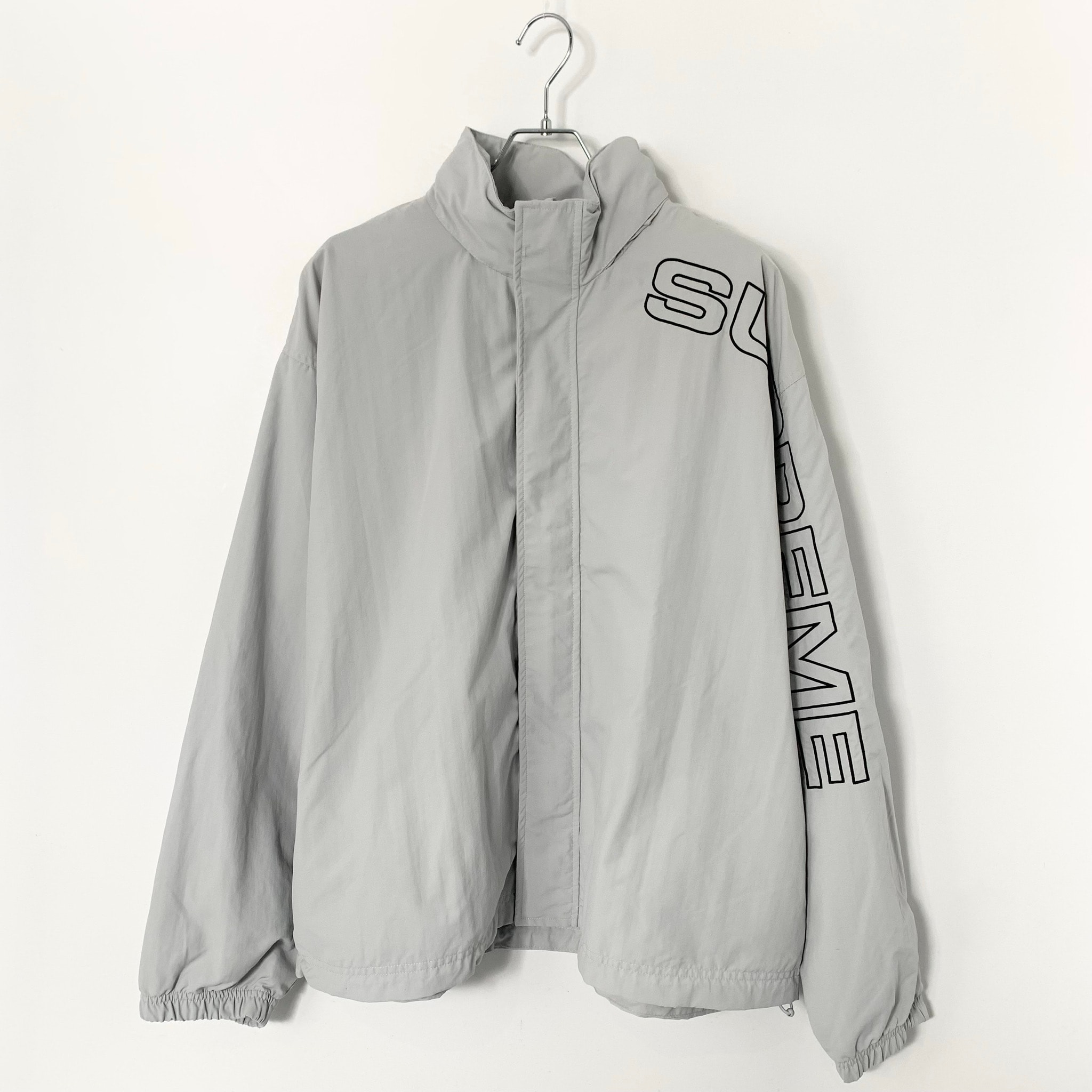 Supreme Spellout Embroidered Track Jacket "Grey"