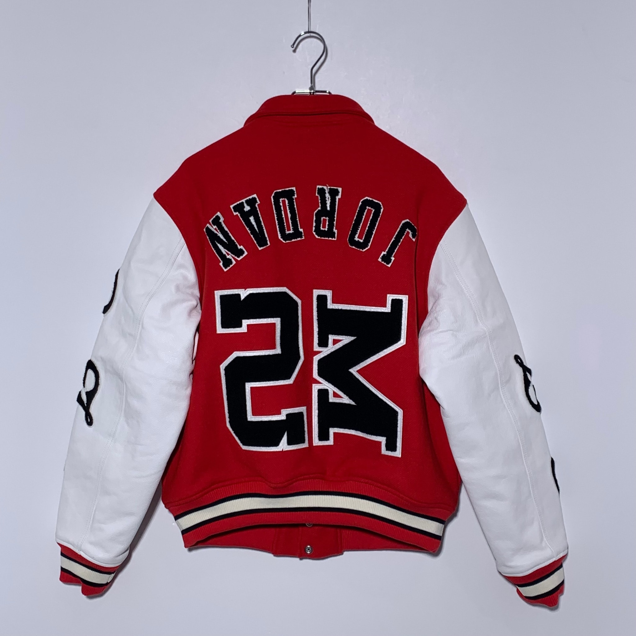 Nike Jordan x SAINT Mxxxxxx M J SM Varsity Jacket "Red/White"