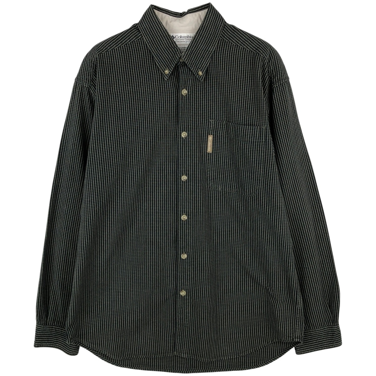 古着 90~00年代 コロンビア Columbia 長袖 ボタンダウンチェックシャツ メンズM相当/rab181207