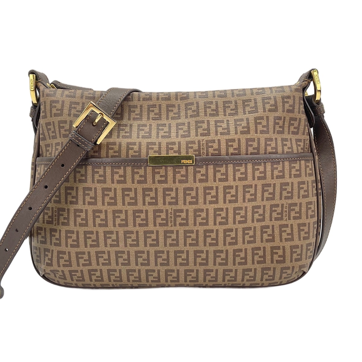 フェンディ FENDI PVC ズッキーノ ショルダーバッグ【中古】