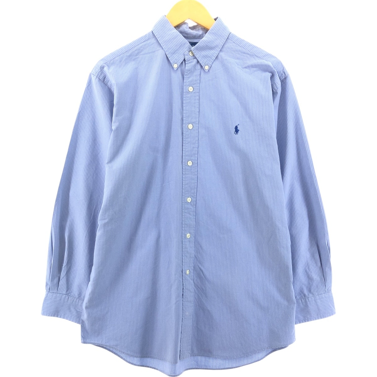 古着 ラルフローレン Ralph Lauren BLAKE 長袖 ボタンダウンチェックシャツ メンズXL相当/eaa548320