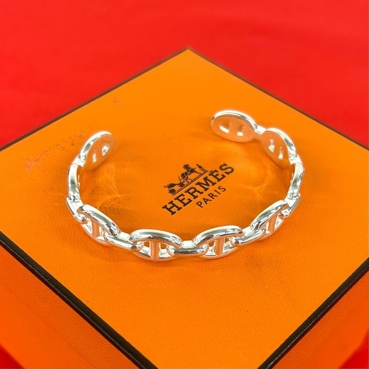 HERMES エルメス シェーヌダンクル アンシェネ バングル シルバー925 バングル シルバー
29838