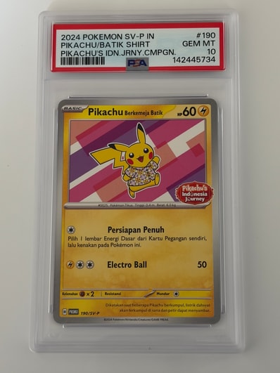 PSA10】バティックシャツを着たピカチュウ (フラワーピカチュウ柄) P PSA10】バティックシャツを着たピカチュウ (フラワーピカチュウ柄) P