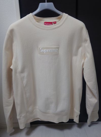 Supreme Box Logo Crewneck Sweatshirt "Ivory" (18FW)