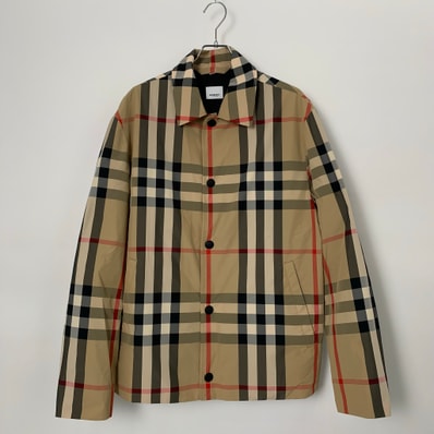 Burberry SUSSEX CHK Nylon Coach Jacket "Beige"