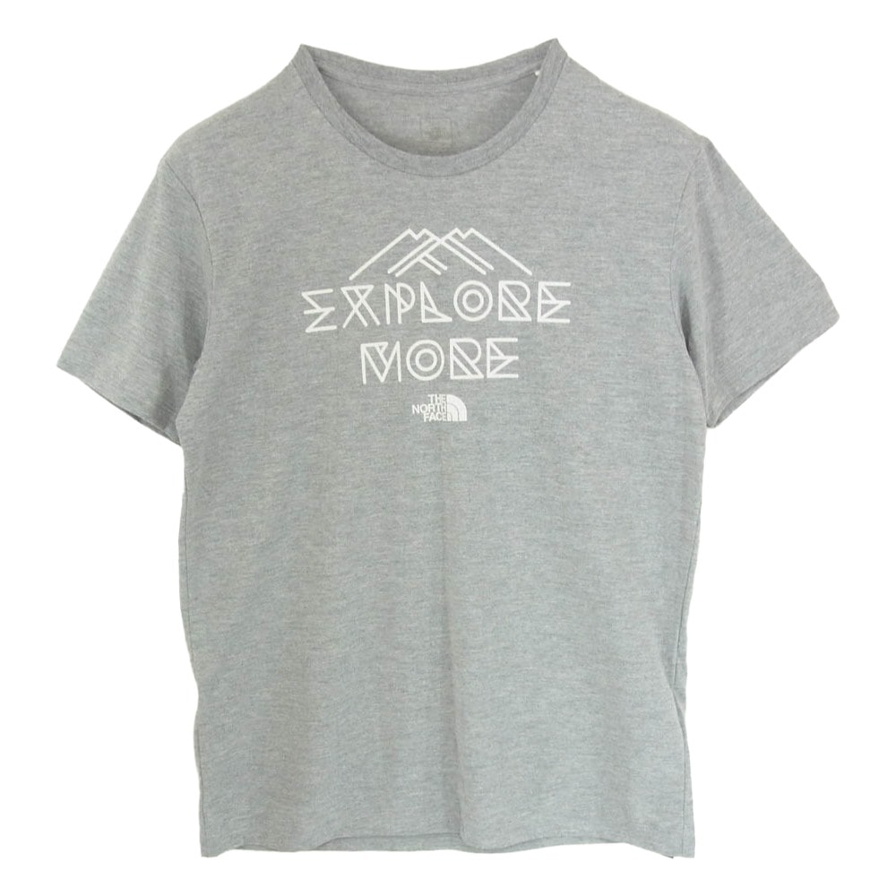 THE NORTH FACE ノースフェイス Tシャツ NT11867 EXPLORE TEE エクスプローラー ロゴ プリント ランニング Tシャツ 半袖カットソー グレー系 M【中古】