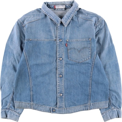 古着 00年代 リーバイス Levi's ENGINEERED エンジニアード 70100-0853 ユーロモデル 立体裁断 デニムジャケット メンズXL相当/eaa588761