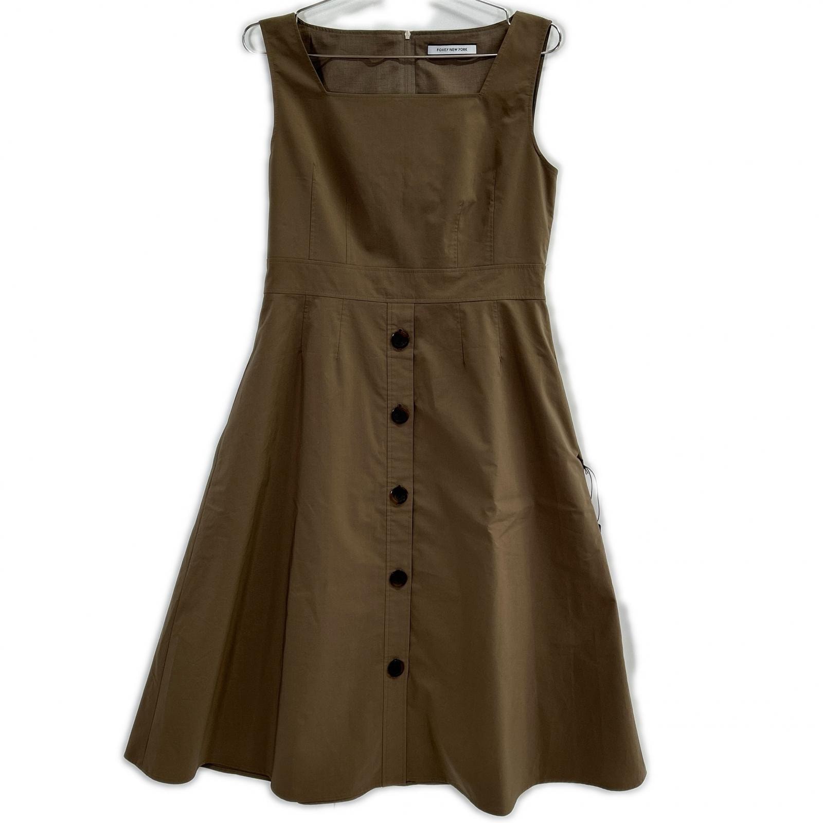 フォクシーニューヨーク 23AW 43744 マロンブラウン ノースリーブドレスリリーク 40
