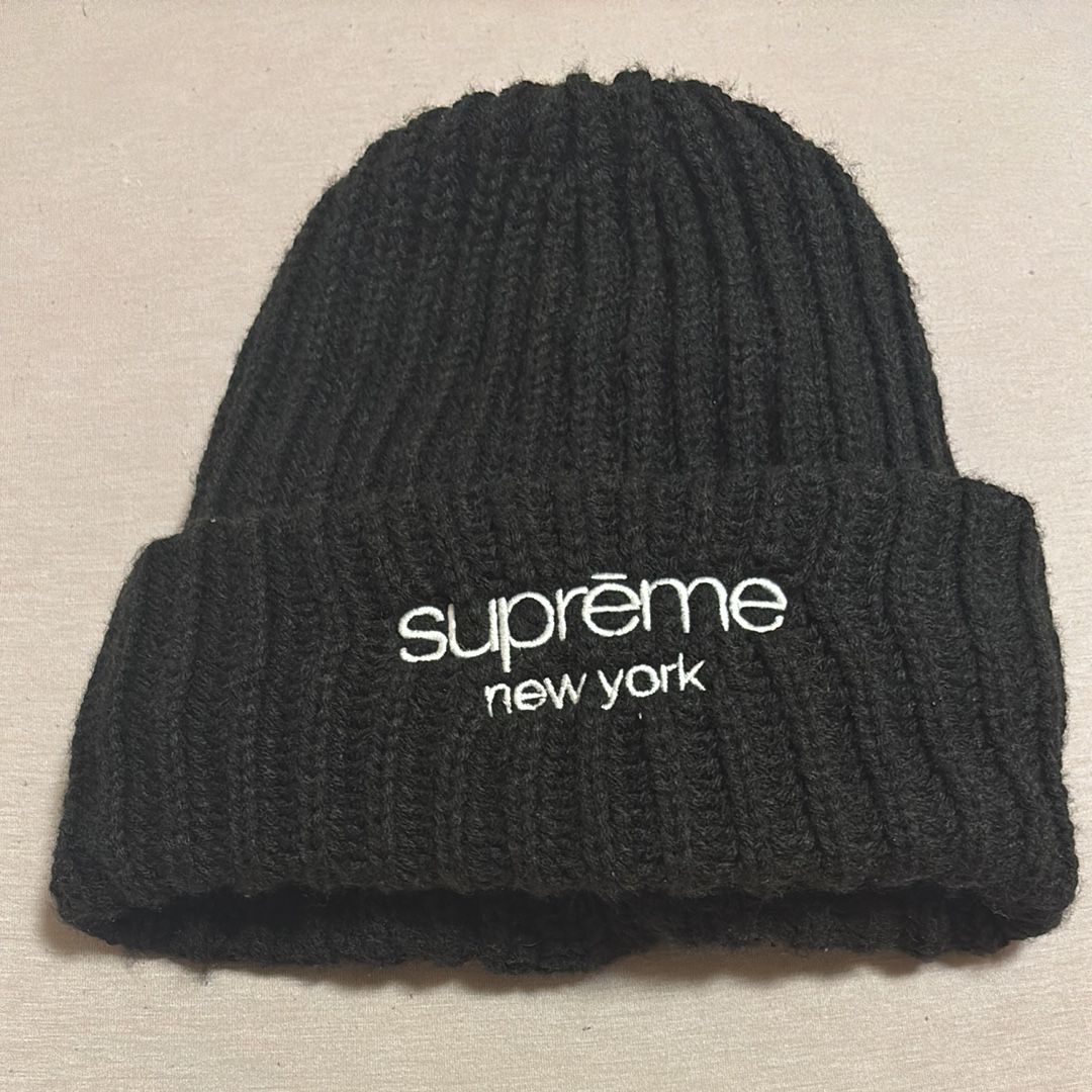 Supreme Classic Logo Chunky Ribbed Beanie 