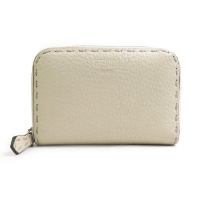 フェンディ FENDI コインケース セレリア レザー アイボリー ユニセックス 8M0313-SAR【中古】 h32490a